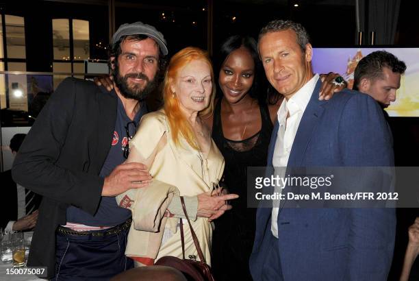 Andreas Kronthaler, Dame Vivienne Westwood, Naomi Campbell and Vladislav Doronin attend as Naomi Campbell hosts an Olympic Celebration Dinner in...