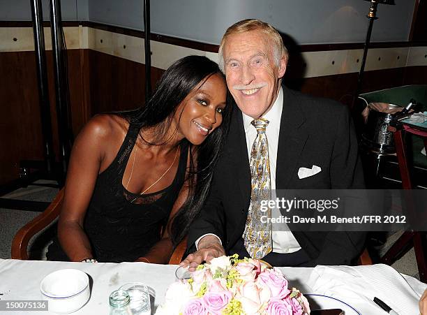 Naomi Campbell and Sir Bruce Forsyth attend as Naomi Campbell hosts an Olympic Celebration Dinner in partnership with Fashion For Relief, Interview...