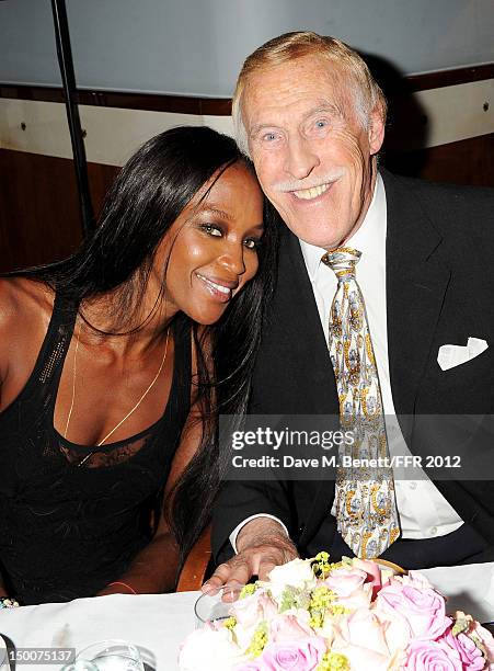 Naomi Campbell and Sir Bruce Forsyth attend as Naomi Campbell hosts an Olympic Celebration Dinner in partnership with Fashion For Relief, Interview...