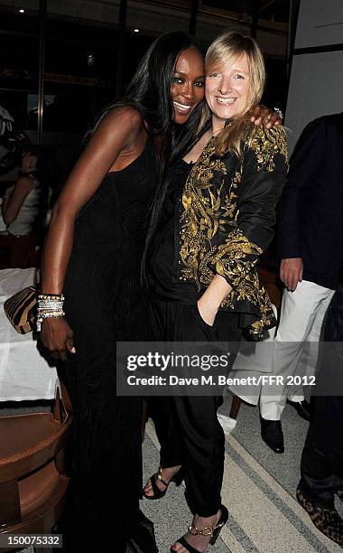 Naomi Campbell and Sarah Burton attend as Naomi Campbell hosts an Olympic Celebration Dinner in partnership with Fashion For Relief, Interview...