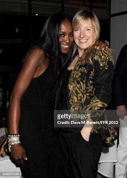 Naomi Campbell and Sarah Burton attend as Naomi Campbell hosts an Olympic Celebration Dinner in partnership with Fashion For Relief, Interview...