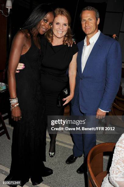 Naomi Campbell, Sarah Ferguson, Duchess of York, and Vladislav Doronin attend as Naomi Campbell hosts an Olympic Celebration Dinner in partnership...