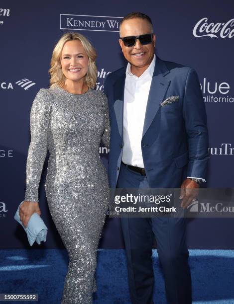 Tricia Robets and Dave Roberts attend the Los Angeles Dodgers Foundation's 2023 Blue Diamond Gala at Dodger Stadium on June 22, 2023 in Los Angeles,...
