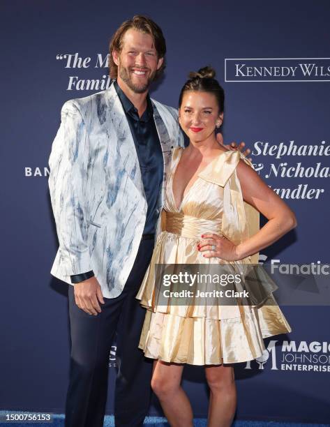 Clayton Kershaw and Ellen Kershaw attend The Los Angeles Dodgers Foundation's 2023 Blue Diamond Gala - Arrivals at Dodger Stadium on June 22, 2023 in...