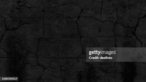 dark grey and black colored grunge textured effect rough rustic texture over horizontal plain empty blank vector cracked clay background - clay background stock illustrations