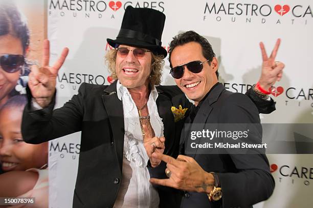 Musicians William 'Big Kenny' Kenneth Alphin and Marc Anthony attend the 2012 Maestro Cares Foundation Benefit at El Museo Del Barrio on August 9,...