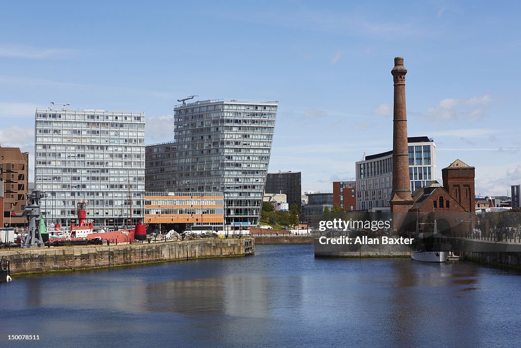 Skyline of Lverpool from Albert Dock