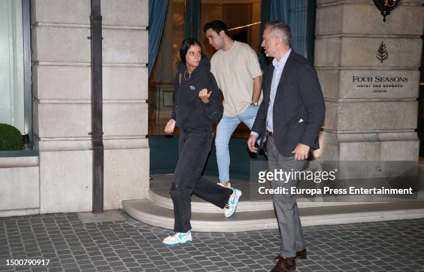 Victoria Federica and Froilan de Marichalar leave the restaurant where they enjoyed a family dinner the day before the graduation of Irene...