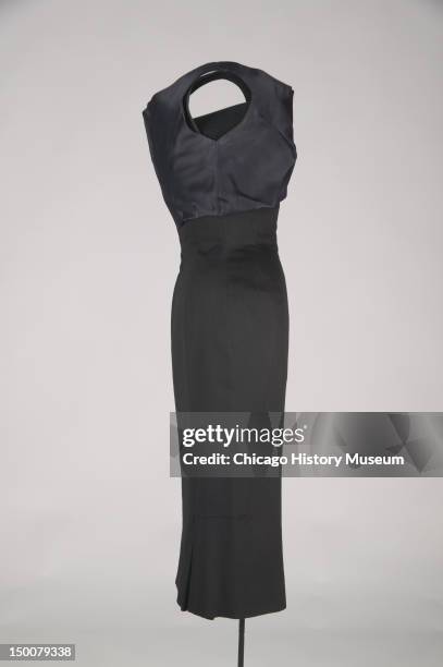 Cocktail dress, 1953 . Silk satin, wool crepe by Charles James; worn by Mrs Albert H Newman, nee Muriel Kalls. Known as the 'Empress Josephine' or...