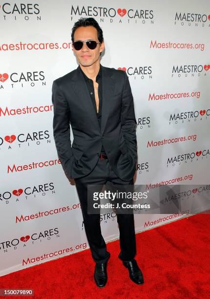 Singer Marc Anthony attends the Maestro Cares Foundation Benefit at El Museo Del Barrio on August 9, 2012 in New York City.