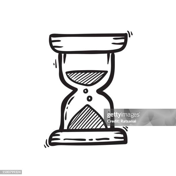 hourglass - countdown clock vintage stock illustrations