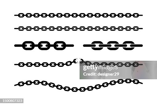 Chain Vector Design Chain Set Vector Design On White Background High-Res Vector Graphic ...