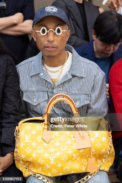 Pharrell Williams attends the Junya Watanabe Man Menswear Spring/Summer 2024 show as part of Paris Fashion Week on June 23, 2023 in Paris, France.