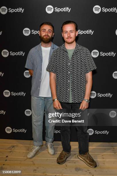 Howard Lawrence and Guy Lawrence of Disclosure attend an evening of music hosted by Spotify with star-studded performances with Foo Fighters, A$AP...