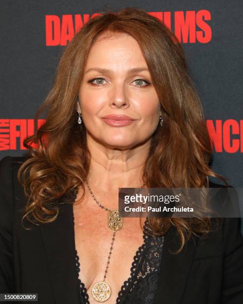 Dina Meyer attends the 2023 Dances With Films opening night gala and world premiere of "Good Side Of Bad" at The Hollywood Roosevelt on June 22, 2023...