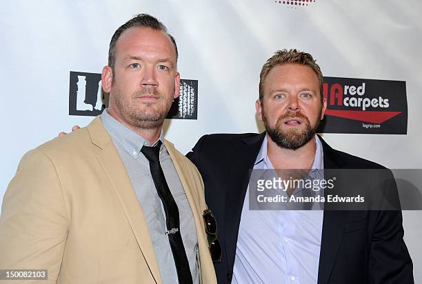 Producer Zachary Guerra and director Joe Carnahan arrive at the 8th Annual HollyShorts Film Festival Opening Night Celebration at Grauman's Chinese...