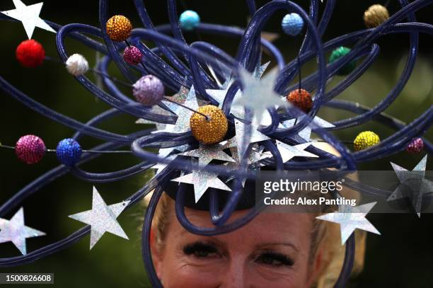 Detailed view of a hat during day four of Royal Ascot 2023 at Ascot Racecourse on June 23, 2023 in Ascot, England.