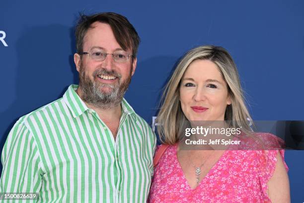 David Mitchell and Victoria Coren Mitchell arrive at the V&A 2023 Summer Party at The V&A on June 21, 2023 in London, England.