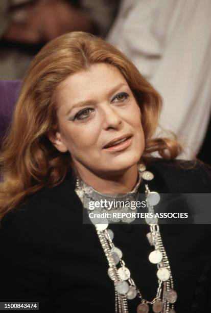 Portrait de Melina Mercouri dans les années 70, Paris, France.