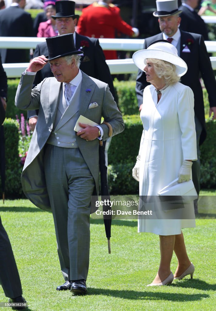 Ascot Ppostcode King Charles III and Queen Camilla attend Royal Ascot 2023 at Ascot ...