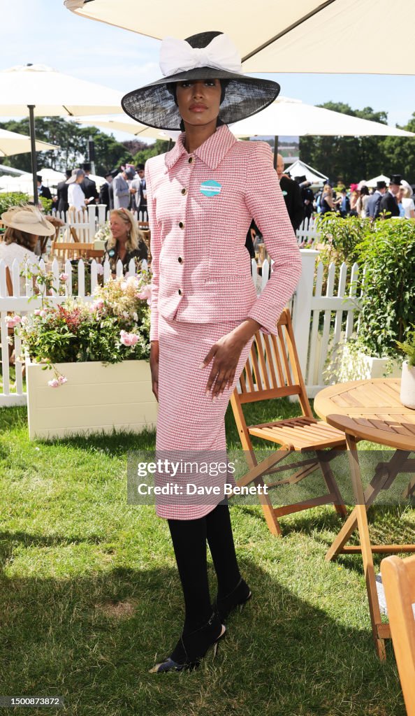 Ascot Ppostcode Ikram Abdi Omar attends Royal Ascot 2023 at Ascot Racecourse on June ...