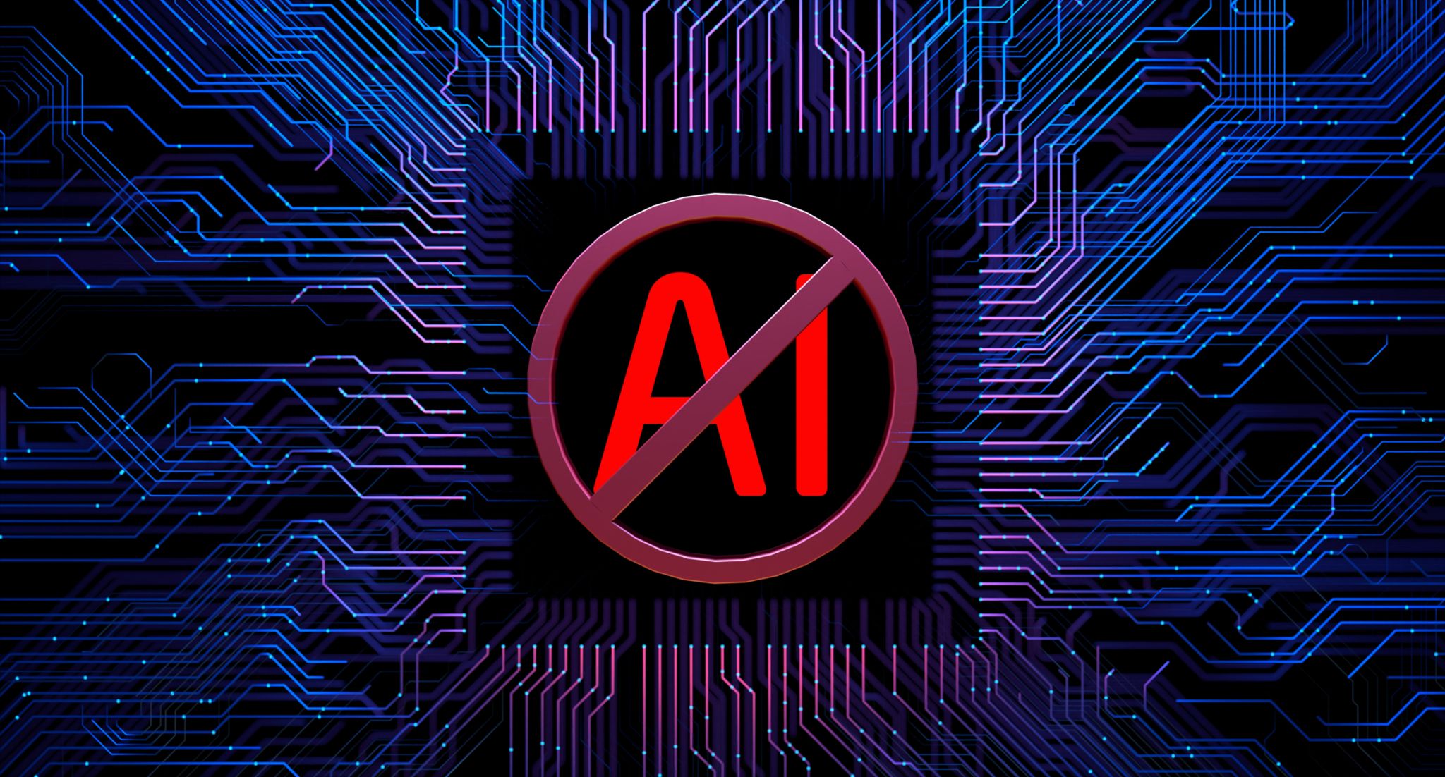 No AI Artificial Intelligence, Ban AI, Stop AI, Technology, Robot, Futuristic, Data Science, Data Analytics, A.I. No AI Artificial Intelligence, Ban AI, Stop AI, Technology, Robot, Futuristic, Data Science, Data Analytics, A.I.