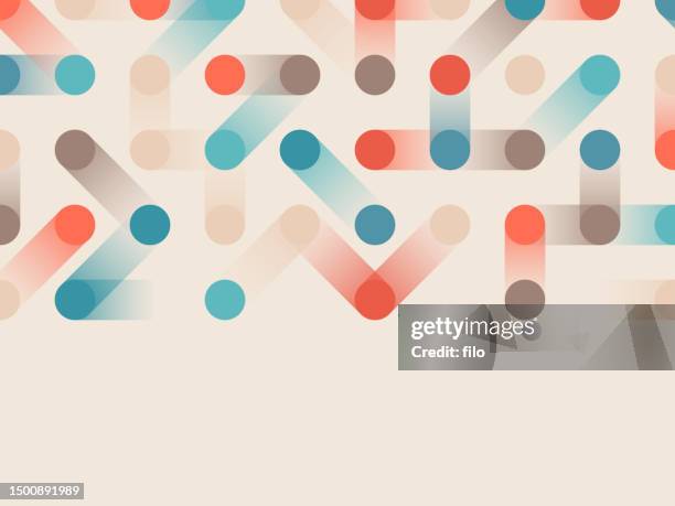 modern ai circuit digital data abstract background - dna pattern stock illustrations