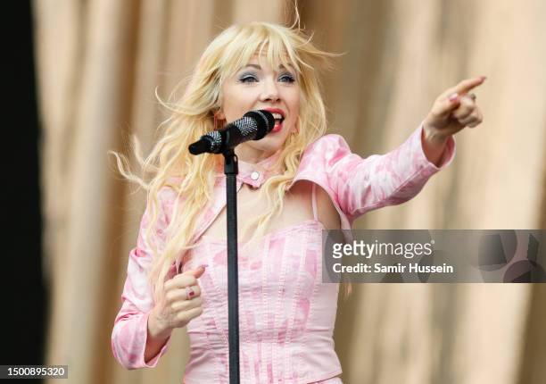 Carly Rae Jepsen performs at Day 3 of Glastonbury Festival 2023 on June 23, 2023 in Somerset, United Kingdom.