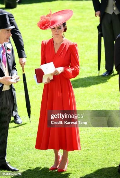 Catherine, Princess of Wales attends day four of Royal Ascot 2023 at Ascot Racecourse on June 23, 2023 in Ascot, England.