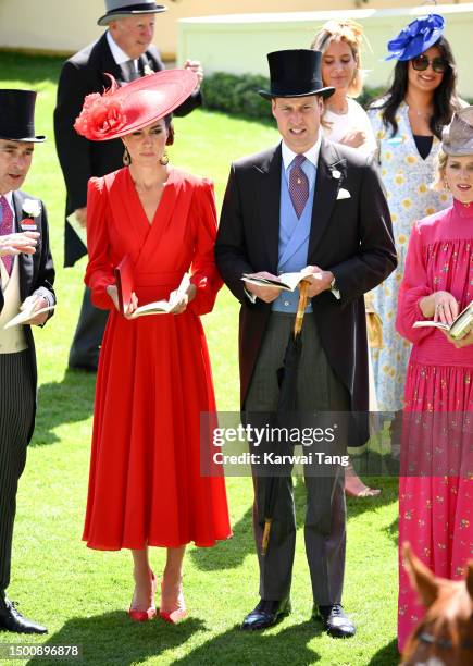 Prince William, Prince of Wales and Catherine, Princess of Wales attend day four of Royal Ascot 2023 at Ascot Racecourse on June 23, 2023 in Ascot,...