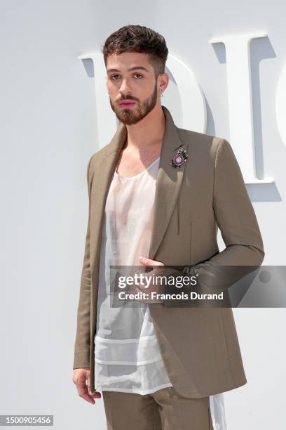 Joao Guilherme attends the Dior Homme Menswear Spring/Summer 2024 show as part of Paris Fashion Week on June 23, 2023 in Paris, France.