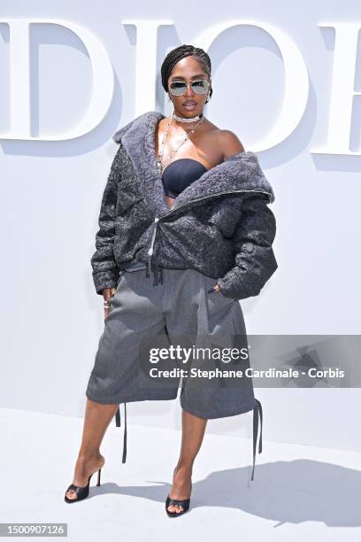 Tiwa Savage attends the Dior Homme Menswear Spring/Summer 2024 show as part of Paris Fashion Week on June 23, 2023 in Paris, France.