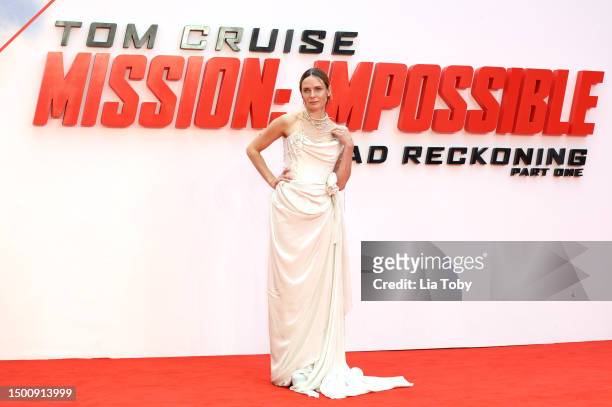 Rebecca Ferguson attends the UK Premiere of "Mission: Impossible - Dead Reckoning Part One" presented by Paramount Pictures and Skydance at Odeon...