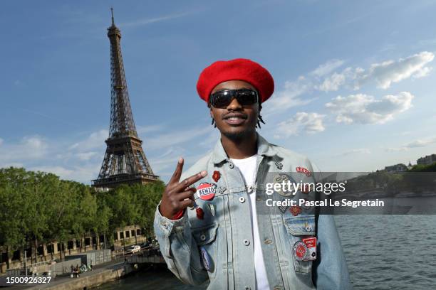 Lil Tjay attends the Kenzo Menswear Spring/Summer 2024 show as part of Paris Fashion Week on June 23, 2023 in Paris, France.