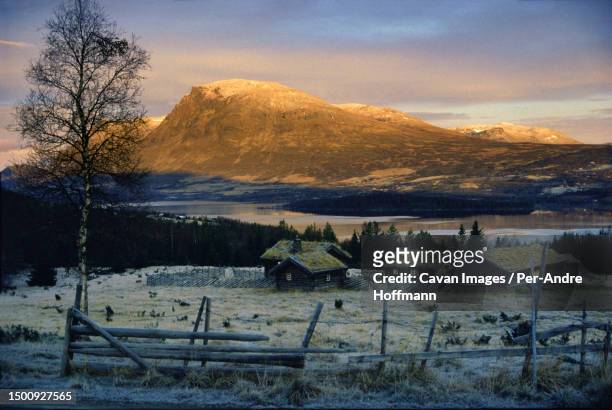 sunrise in the fjell - nordeuropa fotografías e imágenes de stock