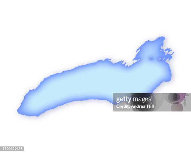 ilustrações de stock, clip art, desenhos animados e ícones de lake ontario soft blue vector map illustration - lake ontario