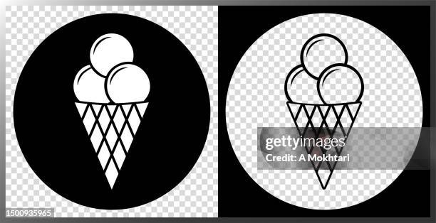 ice cream cone icon. - waffles vector stock illustrations