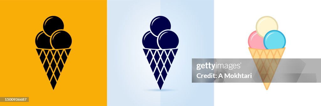 Ice cream cone icon.