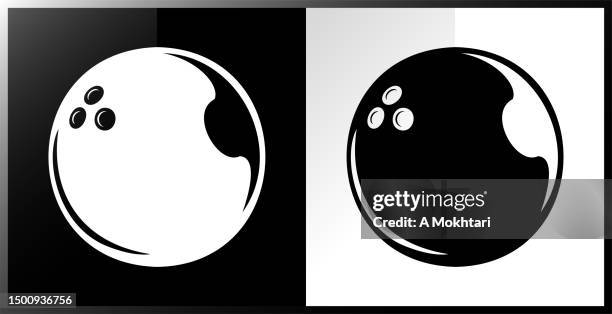 bowling ball icon. - bowling ball stock illustrations
