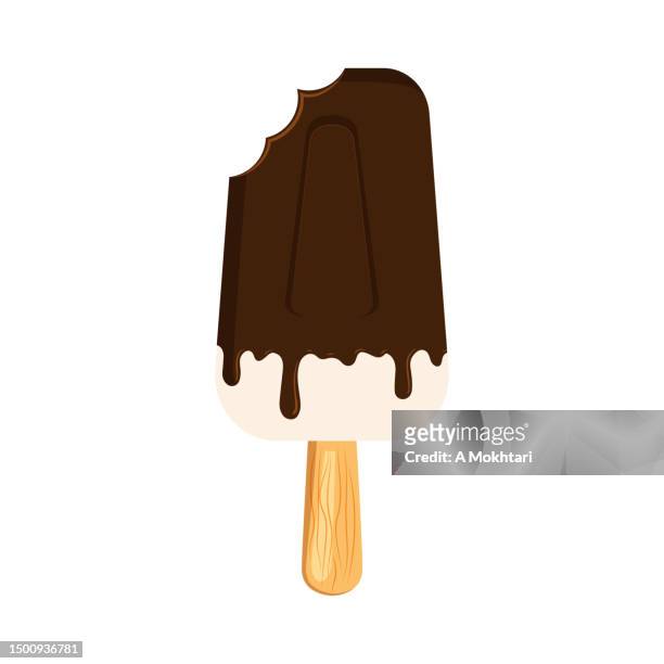 ice cream stick icon - eating ice cream stock illustrations