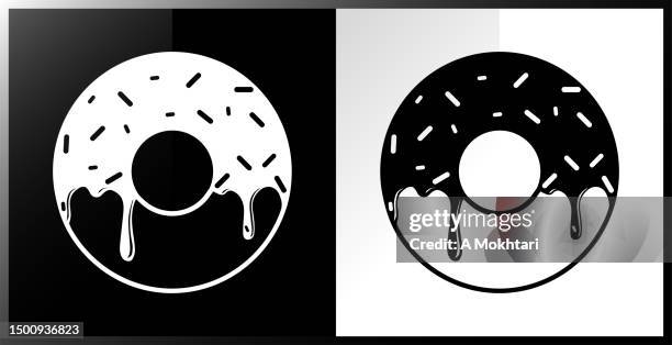 donut icon. - syrup pouring stock illustrations