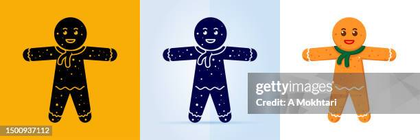 gingerbread man icon. - cookie decorating stock illustrations