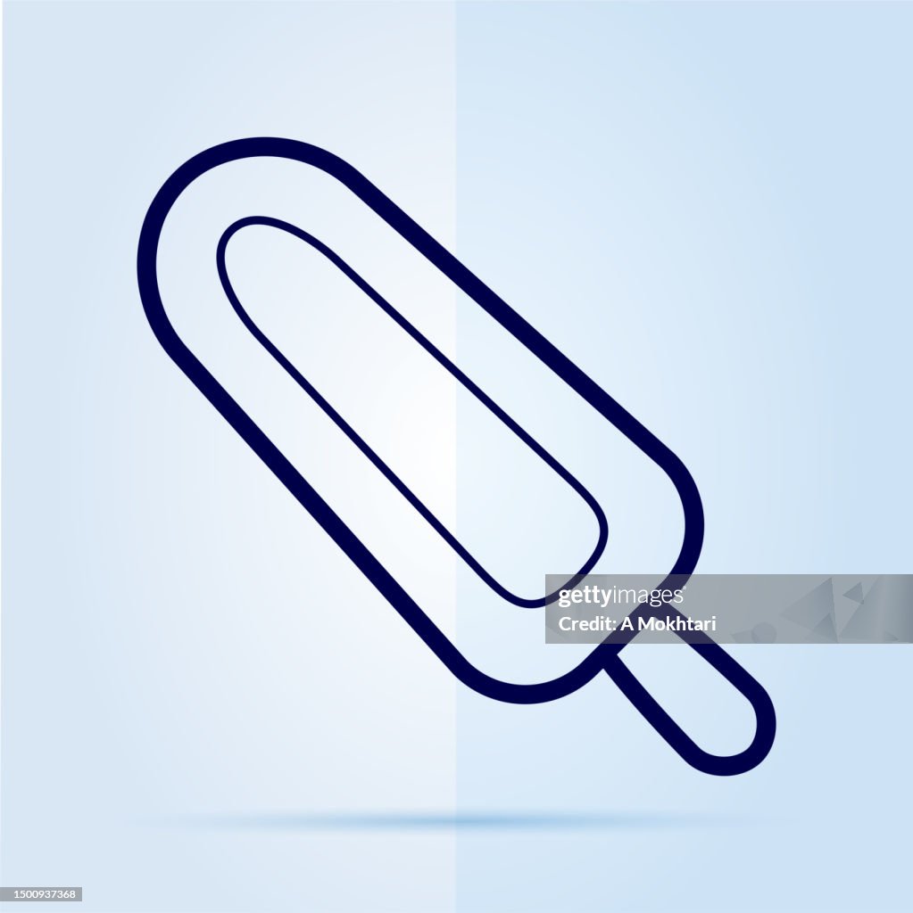 Ice cream stick icon.