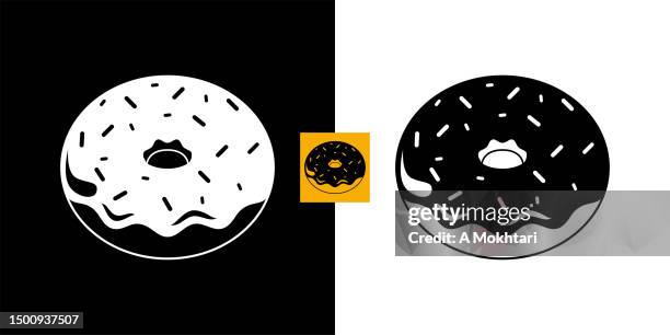 filled donut icon. - truffle stock illustrations