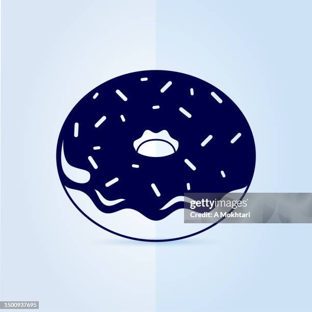 filled donut icon. - truffle stock illustrations