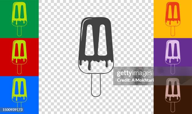 popsicle icon. - vanilla extract stock illustrations