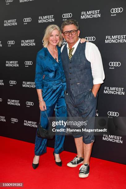 Hans Sigl and Susanne Sigl attend the opening of the Munich Film Festival 2023 at Gasteig on June 23, 2023 in Munich, Germany.