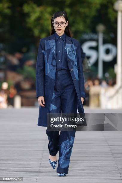 Model walks the runway during the Kenzo Menswear Spring/Summer 2024 show as part of Paris Fashion Week on June 23, 2023 in Paris, France.