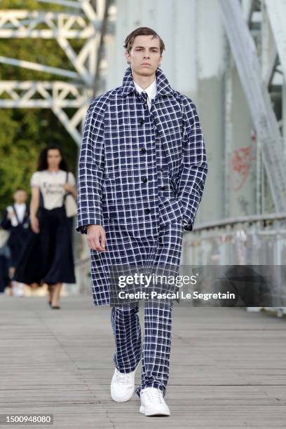 Model walks the runway during the Kenzo Menswear Spring/Summer 2024 show as part of Paris Fashion Week on June 23, 2023 in Paris, France.