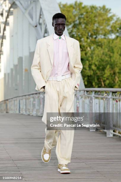 Model walks the runway during the Kenzo Menswear Spring/Summer 2024 show as part of Paris Fashion Week on June 23, 2023 in Paris, France.